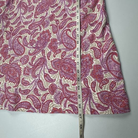 J Jill Dress Womens Small Pink Paisley Pockets Stretch Comfort Beach Boho Preppy - Picture 11 of 13